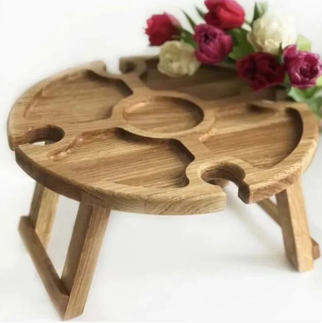 Mesa de picnic plegable de madera