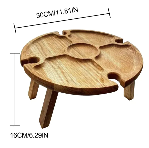 Mesa de picnic plegable de madera